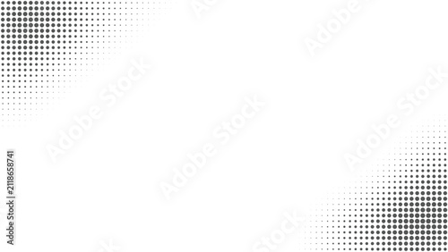 Subtle halftone dot gradient corner on white background