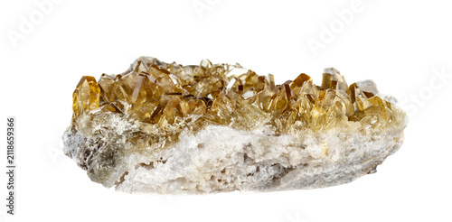 Фотография Natural tabular barite mineral specimen with golden honey crystals