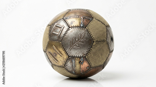Symbolic Peace Soccer Ball Made of Recycled Tactical Materials