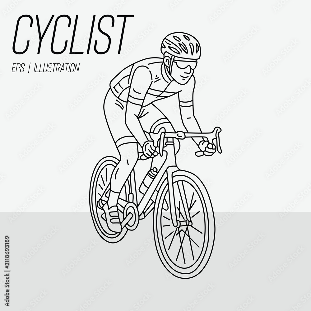 Fototapeta premium a man riding a bicycle