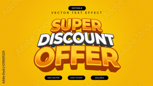 Super Discount Offer text effect