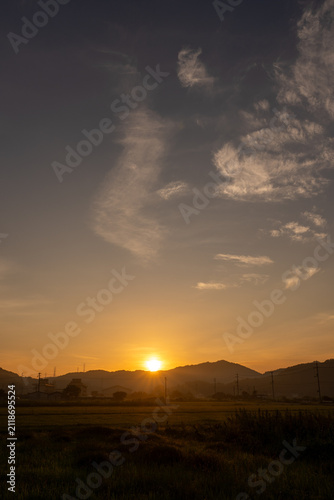 朝焼けの風景
