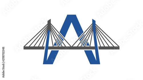 Modern Abstract Bridge Logo Design.