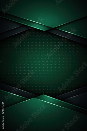abstract green black geometric design