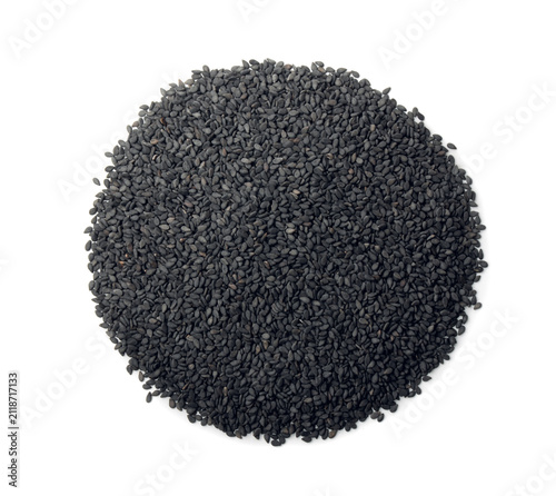 Top view of black sesame seeds