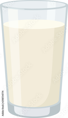 Glass of milk isolated on white background