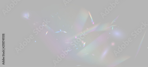 Radiant rainbow prism light spreads on transparent background with shimmering crystal reflections. Soft holographic flare, lens leak and glowing refraction elegant. Luminous optical sparkle vector png