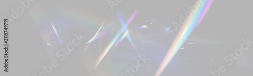 Light streak overlay pattern designs. Set Rainbow crystal light leak flare reflection effect. Transparent refraction elements. Vector illustration.	