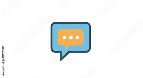 Simple chat icon with bubbles.