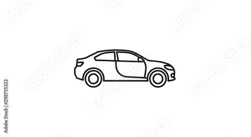 Simple line drawing of a car.
