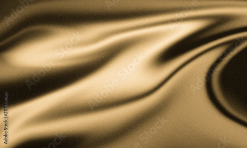 Abstract golden silk satin fabric background texture wave backdrop