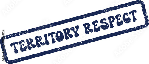 Obraz na plátne Authoritative blue textured stamp displaying the significant phrase Territory Re