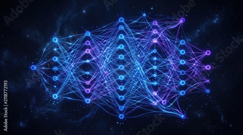Digital brain neuron connections glowing nodes forming complex web structure, cognitive computing and mind mapping illustration, futuristic ai neural pathway network design