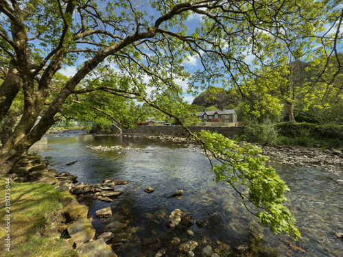 Beddgelert, the view over the Afon Glaslyn River