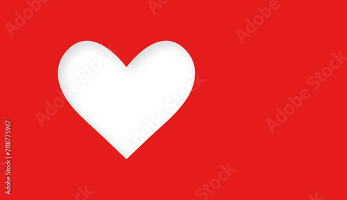red textured canvas background with heart shape cutout close up