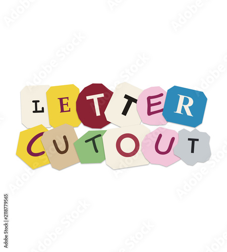 Colorful paper letter cutouts spelling a creative message