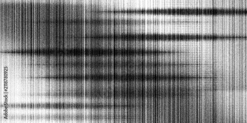 Black and white monochrome texture with intense fine horizontal line effect, resembling TV signal interference, glitch, static, motion effect or video distortion.	