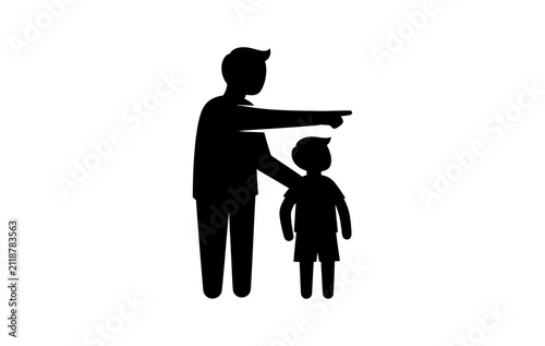 Parent and Child Silhouette Icon SVG PNG | Family Vector