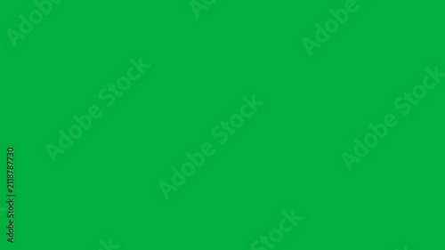 Minimalist red social media lower third banner overlay with abstract glyph icon on green screen