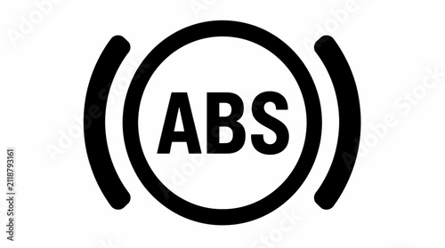Anti-lock braking system ABS warning icon.