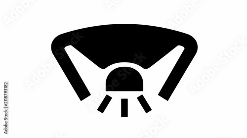 Automotive interior cabin light symbol.