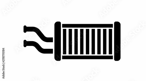Automotive radiator cooling system icon.