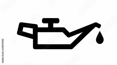 Automotive oil pressure warning light icon.