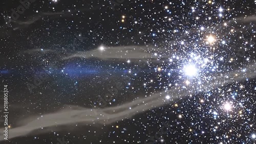 A dense cluster of bright stars shines in deep dark space