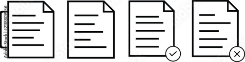 Quadro su tela Paper documents icon