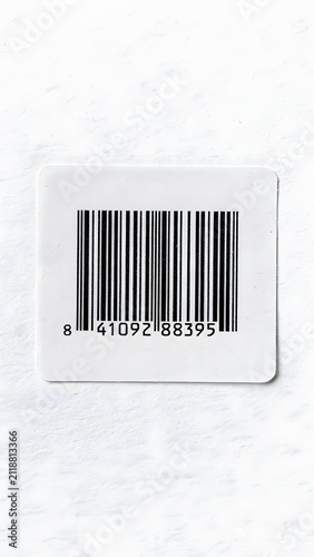A close-up studio shot of a simple, clean, and modern barcode on a white background, perfect for retail and product identification needs