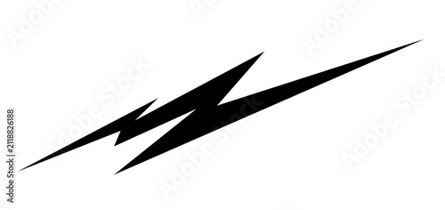 Minimalist tribal slash or lightning bolt element graphic design, Abstract sharp dynamic line art