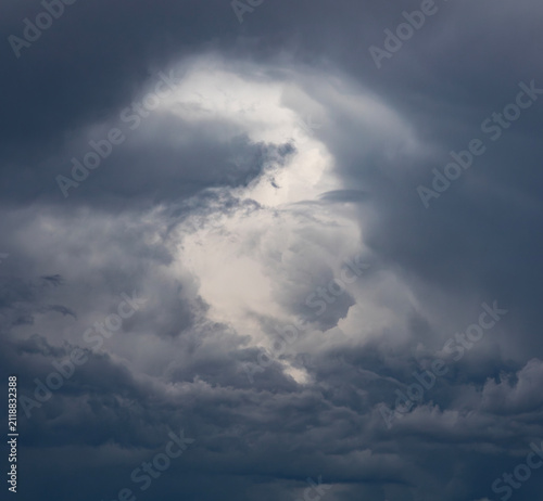 Hole in the clouds that looks like the gateway to heaven