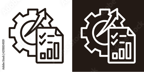 Business Improvement  Icon  Set White Style Collection  