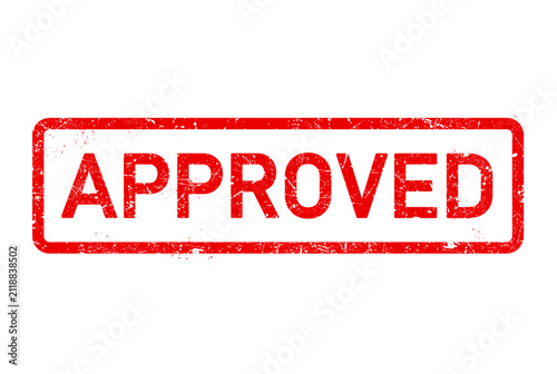 фотографія Approved stamp, accepted or reviewed content or document, red stamp, vector