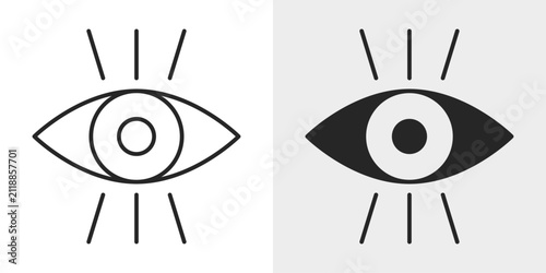 Company Vision Icon represents business goals, strategic planning, and corporate leadership with editable outline and filled vector illustration.