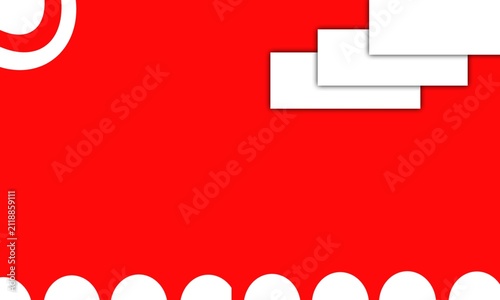 Illustration of red and white ornaments in commemoration 81st Independence Day of the Republic of Indonesia 