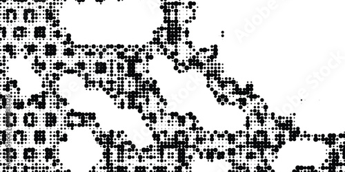 Abstract black and white halftone wave pattern background texture