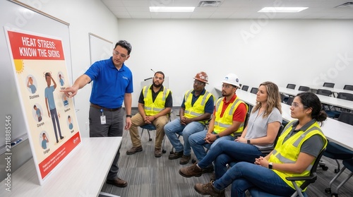 Safety Manager Conducts Heatwave Safety Training Session
