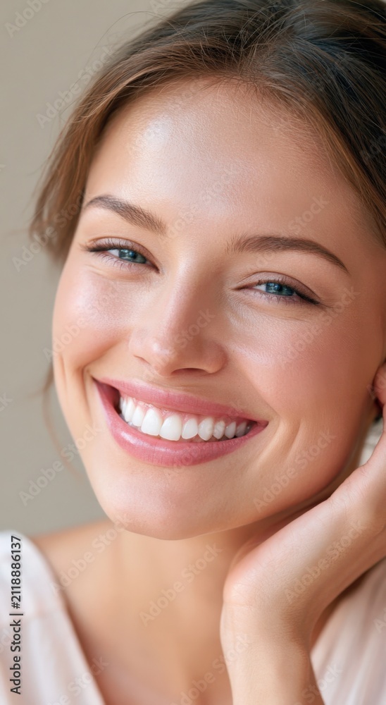 Obraz premium Warm smile radiates from a young woman