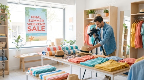 Photographer Captures Products for End Of Summer Retail & Clearance Campaign Kits