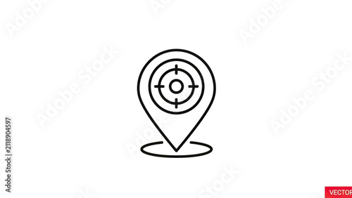 Location marker with target inside