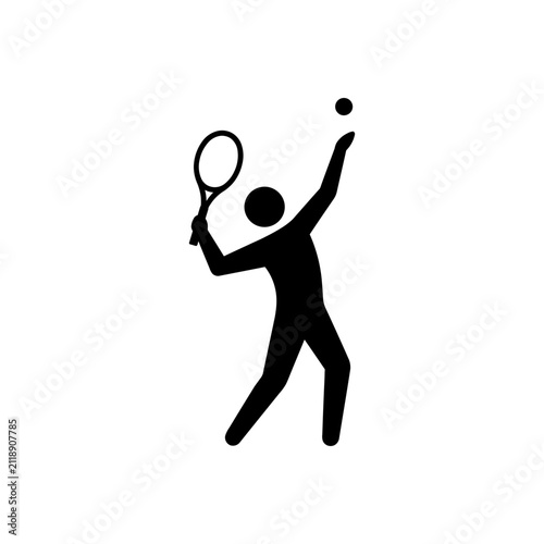 Man serving a tennis ball icon