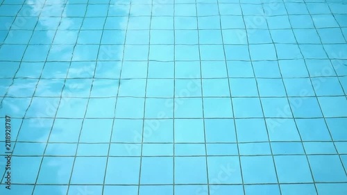 Serene Top View Of A Swimming Pool Tiles Reflecting Vibrant Blue Water Ideal For Summer Relaxation Concepts