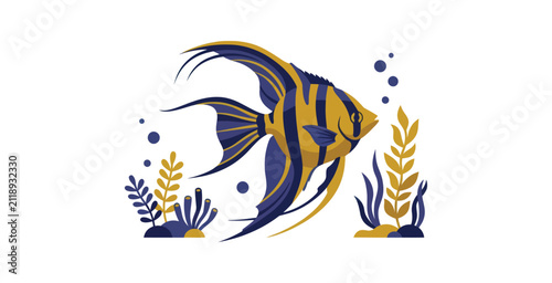 Angelfish Flat Vector Illustration