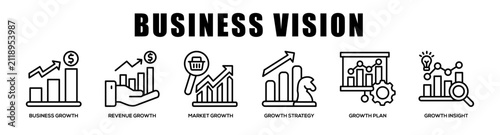 Foto Business Vision web banner icon illustration concept