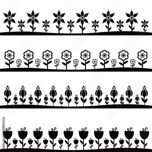Plant vector silhouette , clip art, and symbol. Shilhouette of leaf concept and simple design. Frame art.