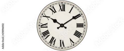 Classic Analog Clock Face Transparent Background