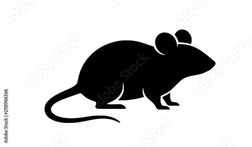 Standing Rodent Silhouette Collection Rat and Field Mouse Vector Isolated on White