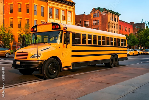 Classic yellow school bus p...