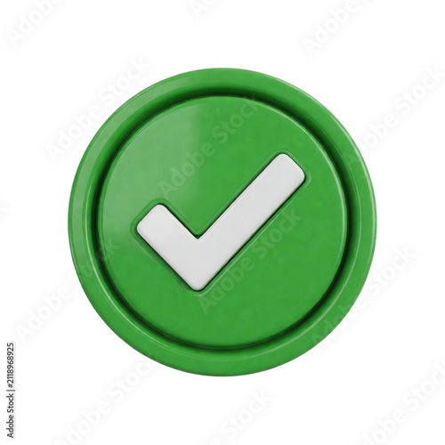 Green Circular Checkmark Button Transparent Background